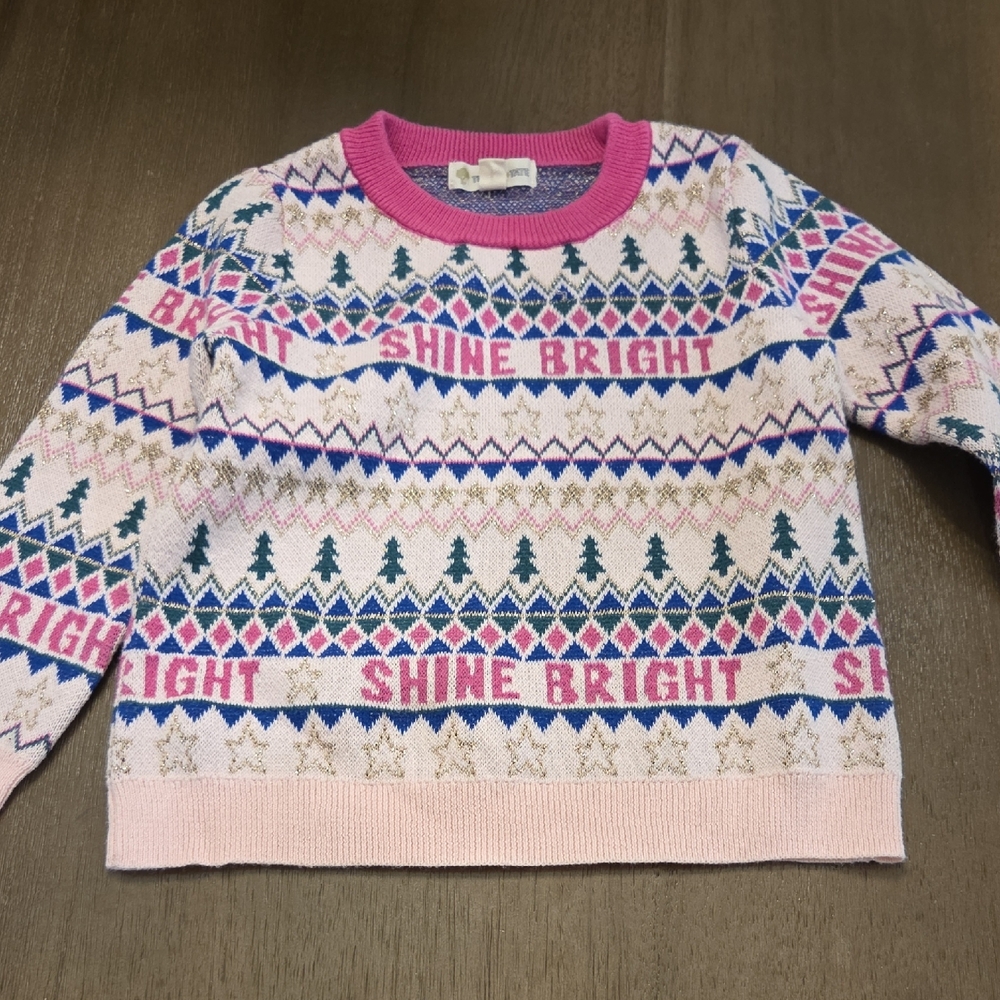 Tucker + Tate Shine Bright Pink Patterned Sweater
